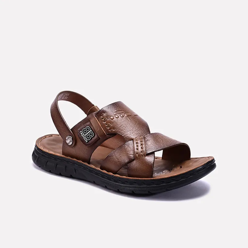 Khaki Casual Sandals For Men