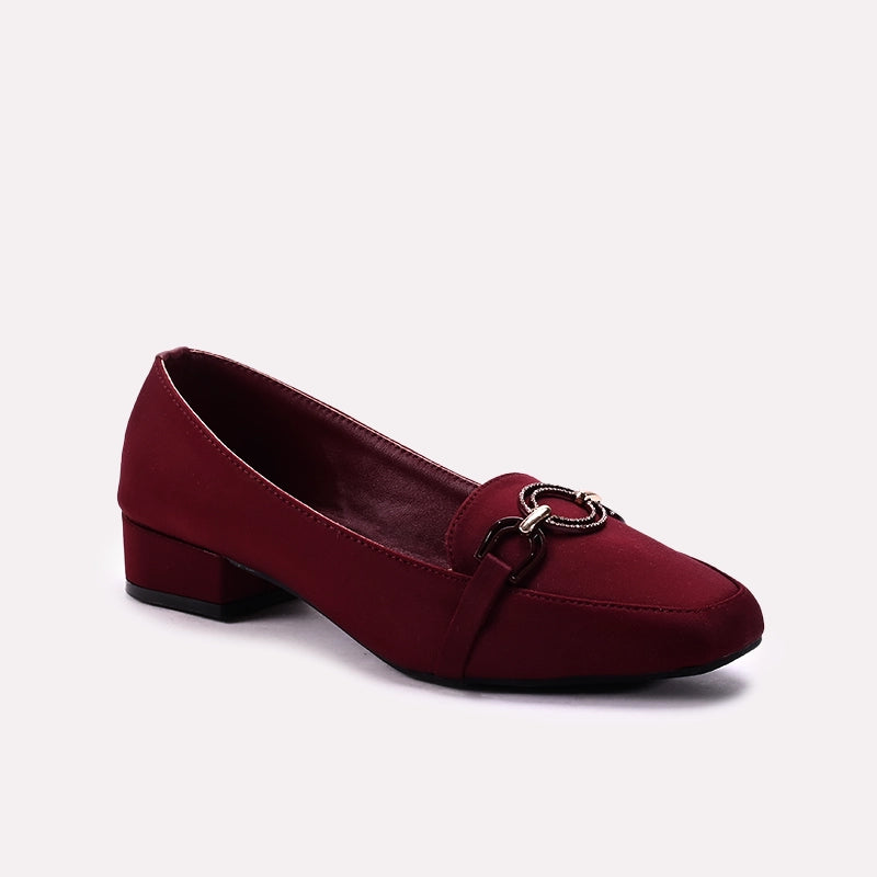 Fancy Court Shoes Maroon 0450063