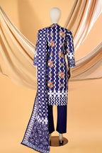 Celeste Blue – 3 Piece Lawn Stitched Suit 15D0153