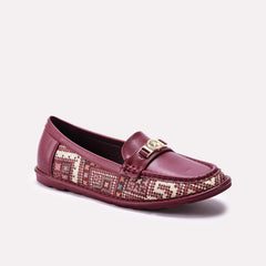 Moccasin Shoes Maroon 0440968