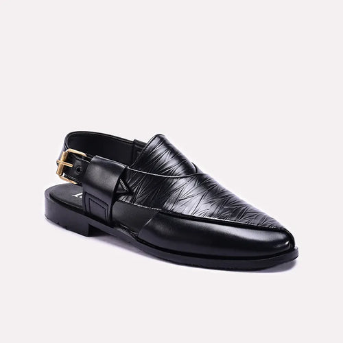 Black Fancy Peshawari Sandals 0141113