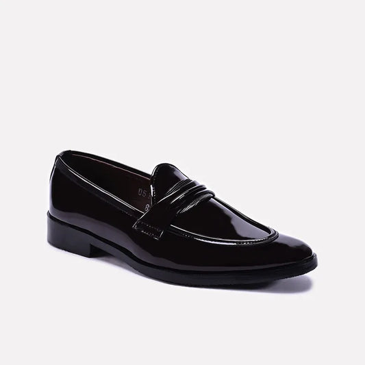 Noble Maroon Glossy Formal Loafers 0111138