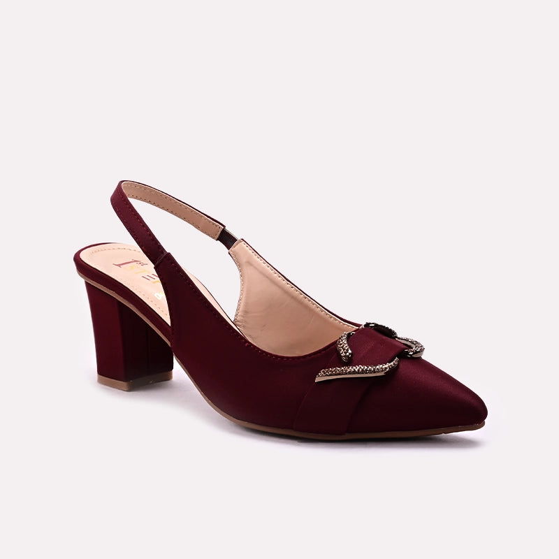 Fancy Court Shoes Maroon 0450082