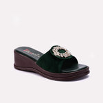 Green Womens Casual Slippers 0413137