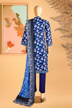 Nerissa Navy – 3 Piece Stitched Lawn Suit 15R1147