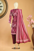 Veloura - 3 Piece Stitched Lawn Suit 15R1122