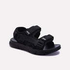 Black Velcro Strap Sandals 0141182