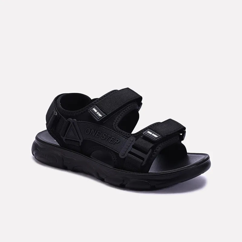 Black Velcro Strap Sandals 0141182