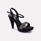 Black Pointed Heel Sandals 0421452