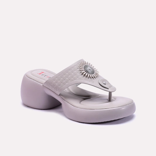 Gray Chunky Flip Flops 0413244