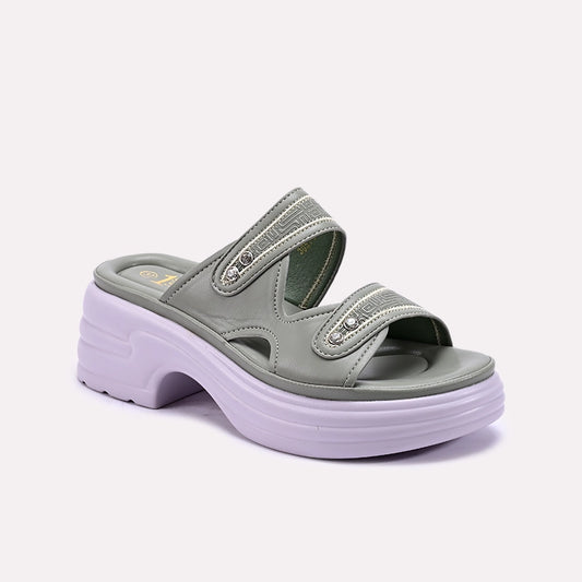 Gray Thick Sole Slippers 0412931