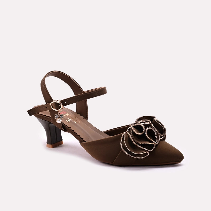 Fancy Court Shoes Brown 0450073