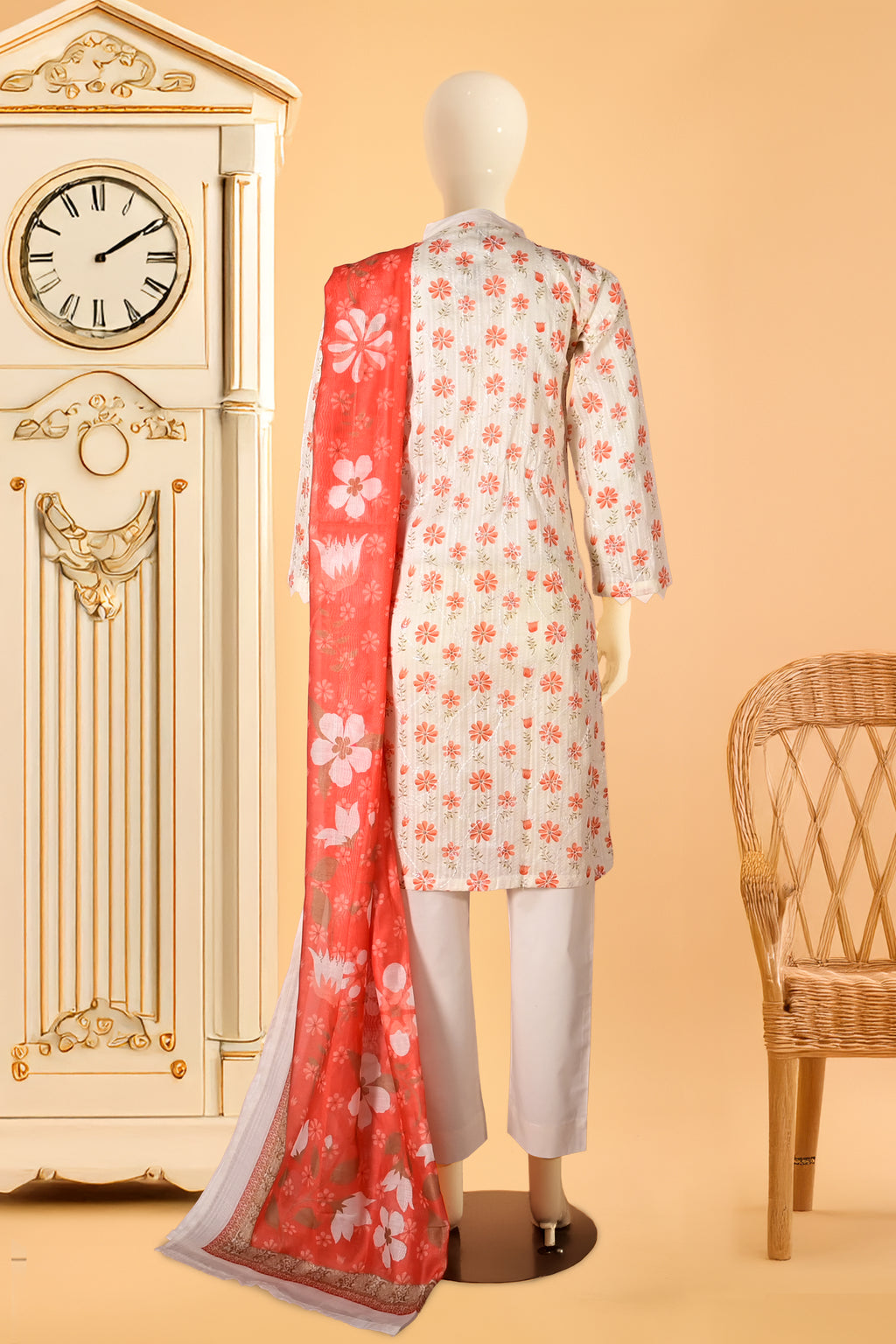 Amber Blossom - 3 Piece Stitched Lawn Suit  15D0160
