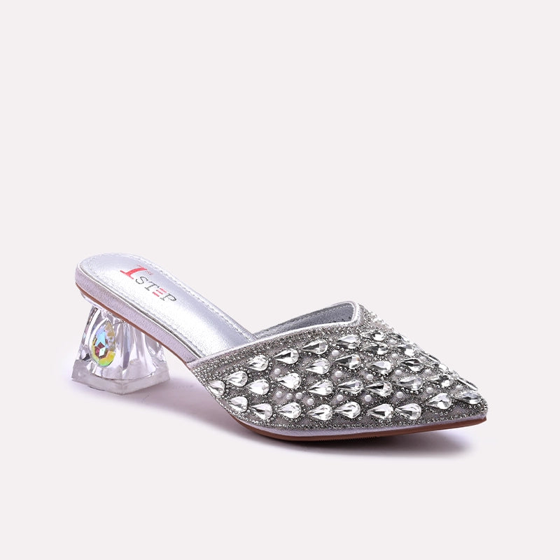 Bridal Court Shoes Silver 0450180