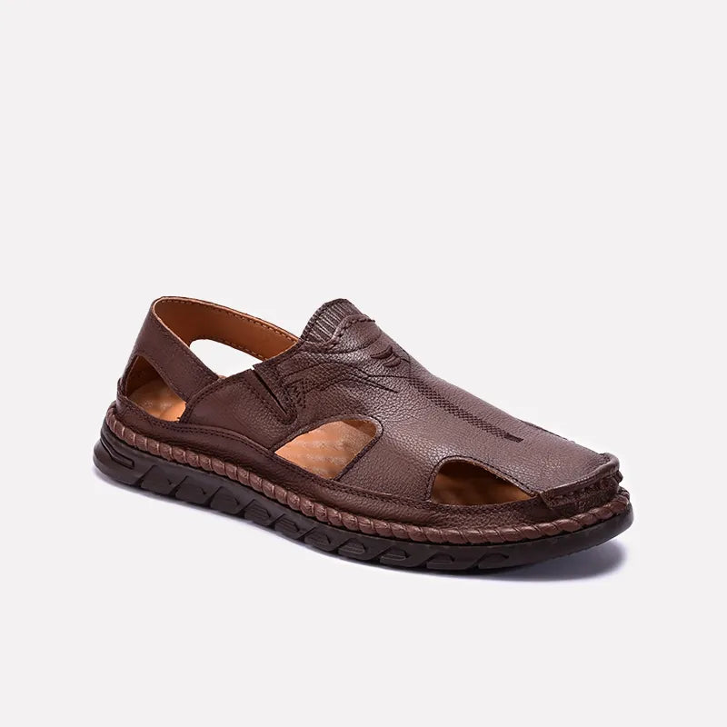 Brown Roman Sandals For Men