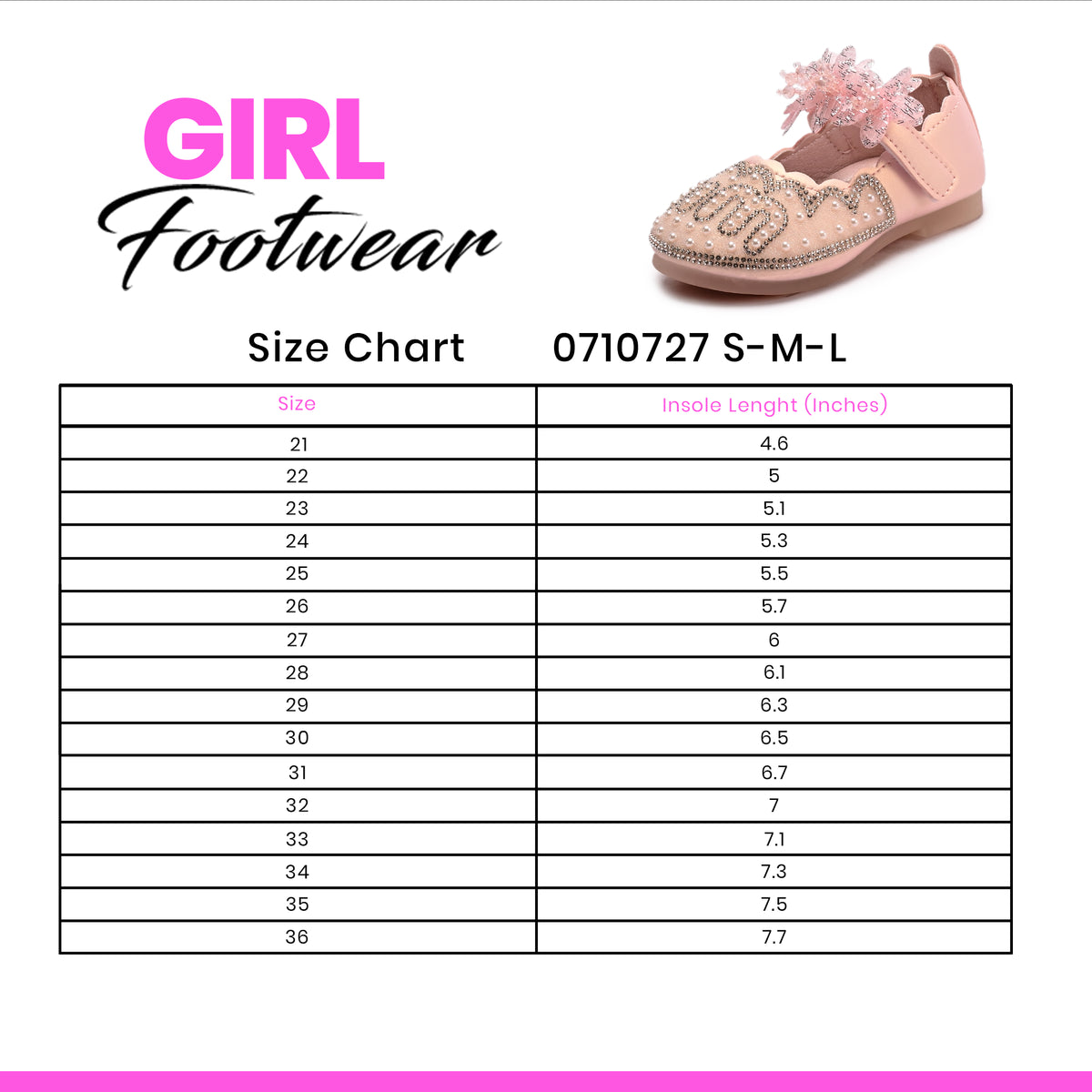 Girl Fancy Pumps Pink 0710727