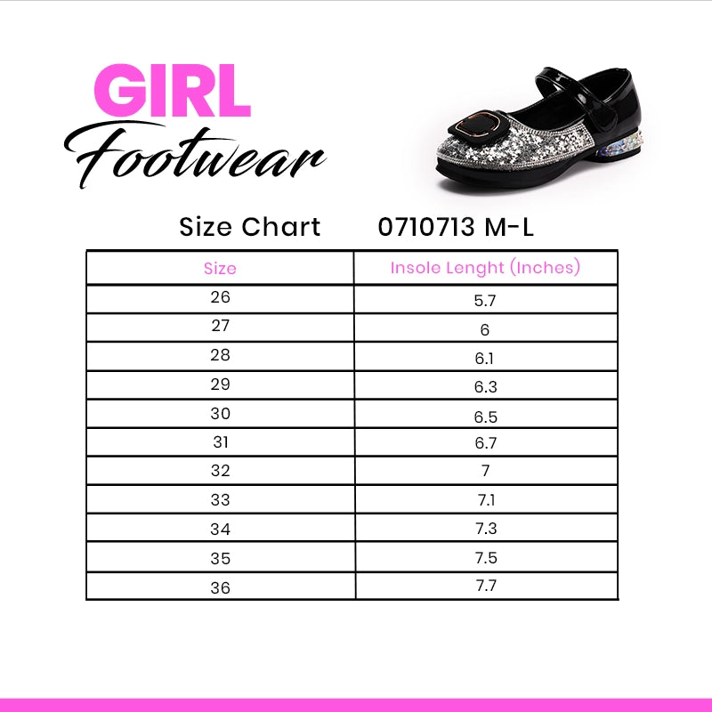 Girl Fancy Pumps Black 0710713