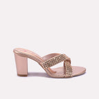 Peach Bridal Heel Slippers 0421334