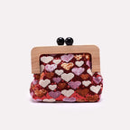 Maroon Ladies Casual Clutch 0315786
