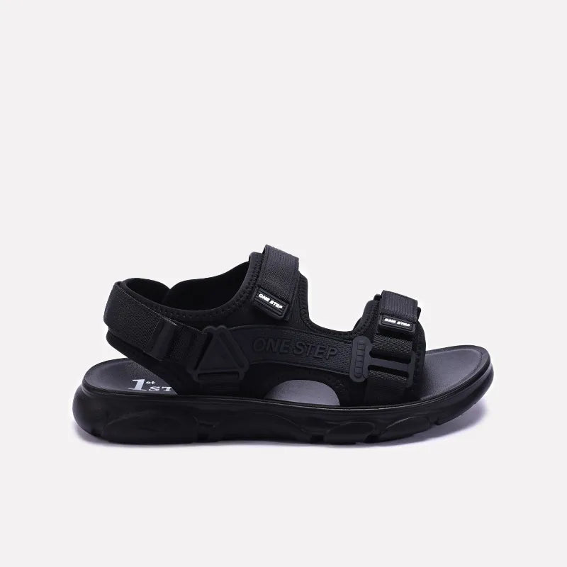Black Velcro Strap Sandals 0141182