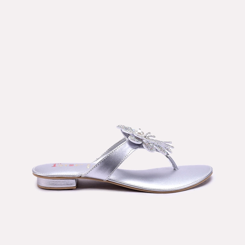 Silver Fancy Flip Flops 0412653