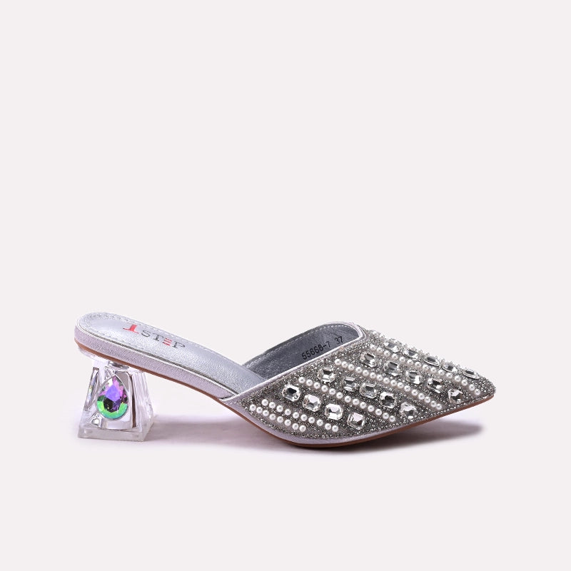 Bridal Court Shoes Silver 0450187