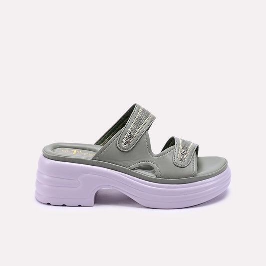 Gray Thick Sole Slippers 0412931