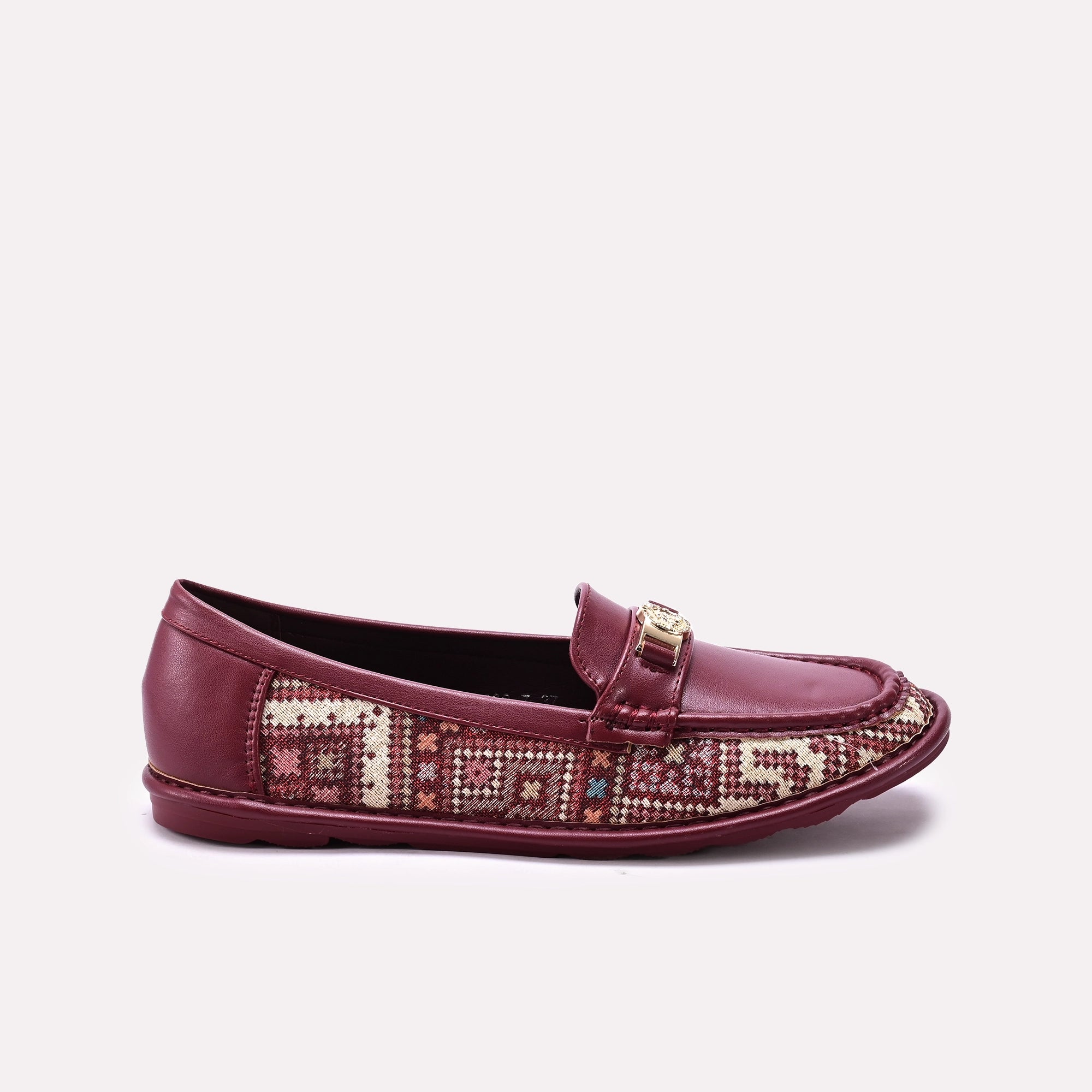 Moccasin Shoes Maroon 0440968