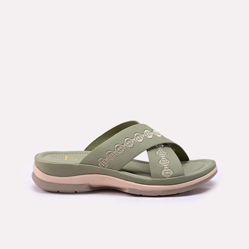 Green Casual Slipper 0413433