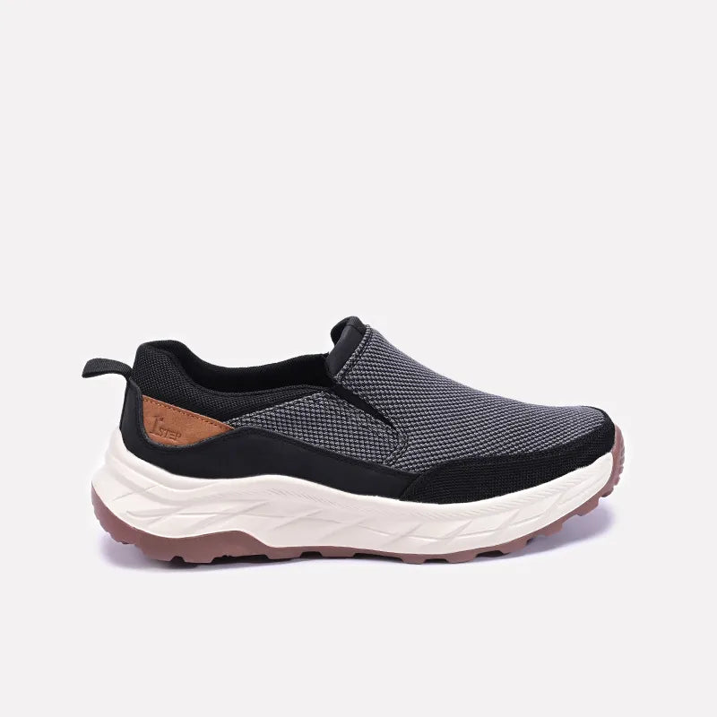 Black Chunky Slip On Sneakers 0120555