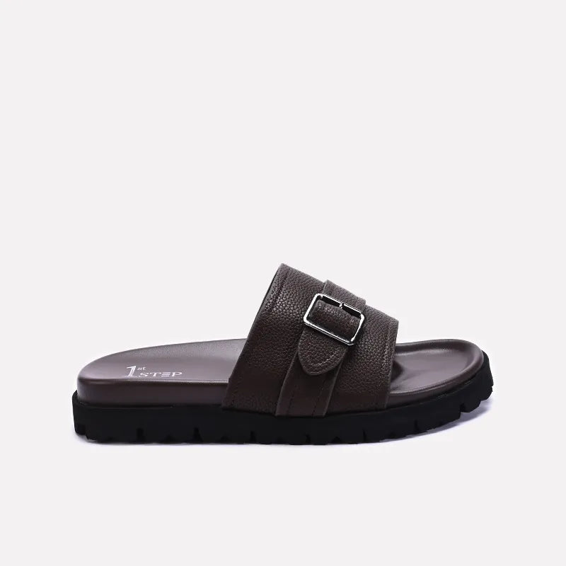 Brown Casual Slides