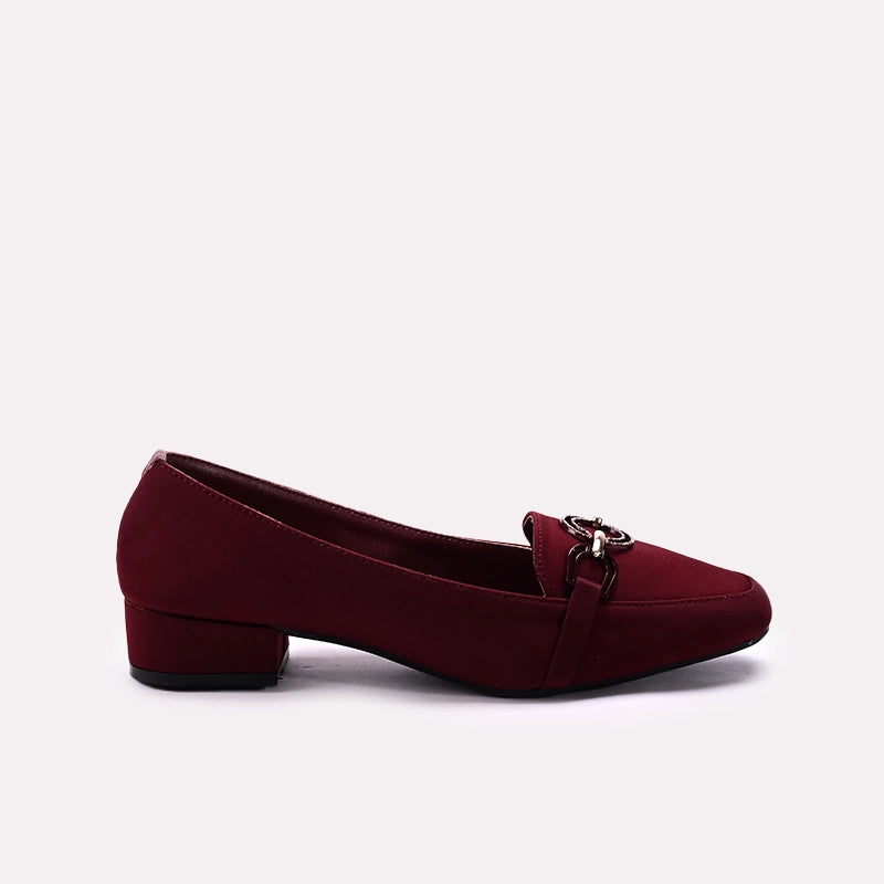 Fancy Court Shoes Maroon 0450063