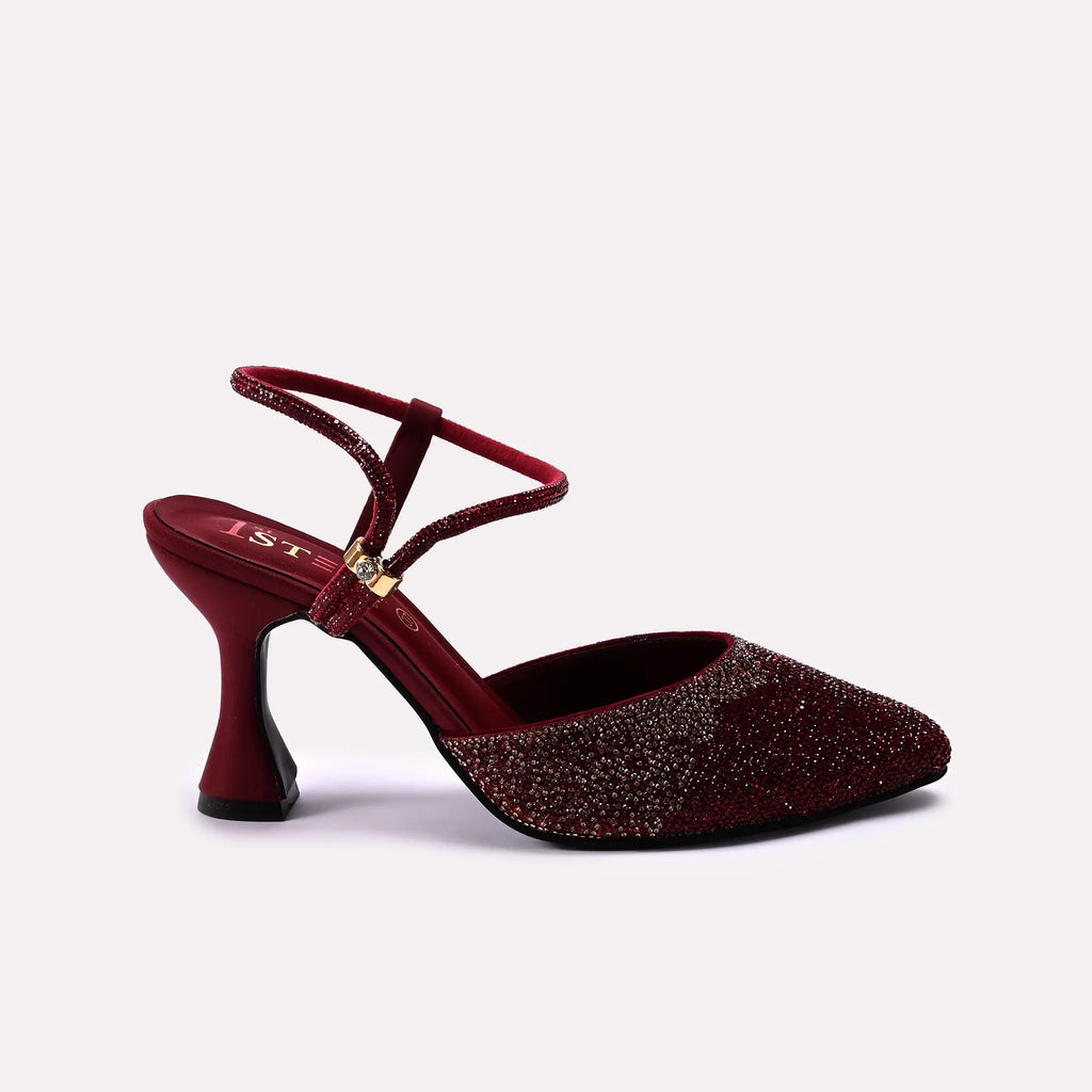 Bridal Court Shoes Maroon 0450149