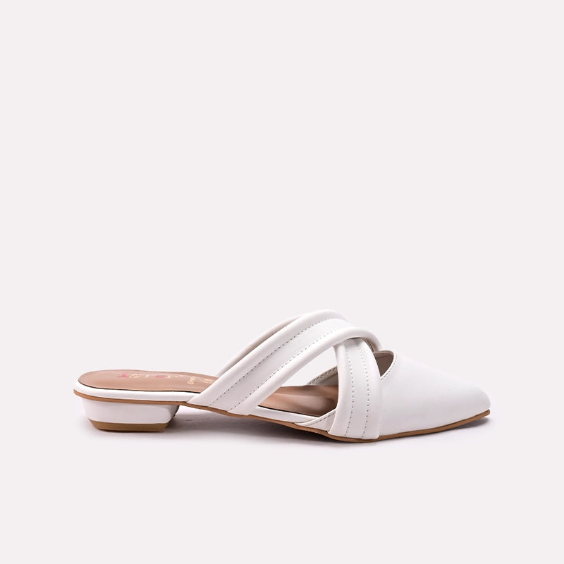White Casual Mules 0431438