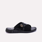 Black Criss Cross Casual Slippers For Men 0151001