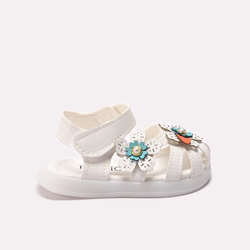 Girl Fancy Sandal White 0721394