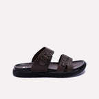 Mens Brown Comfy Casual Slippers