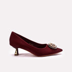 Fancy Court Shoes Maroon 0450157