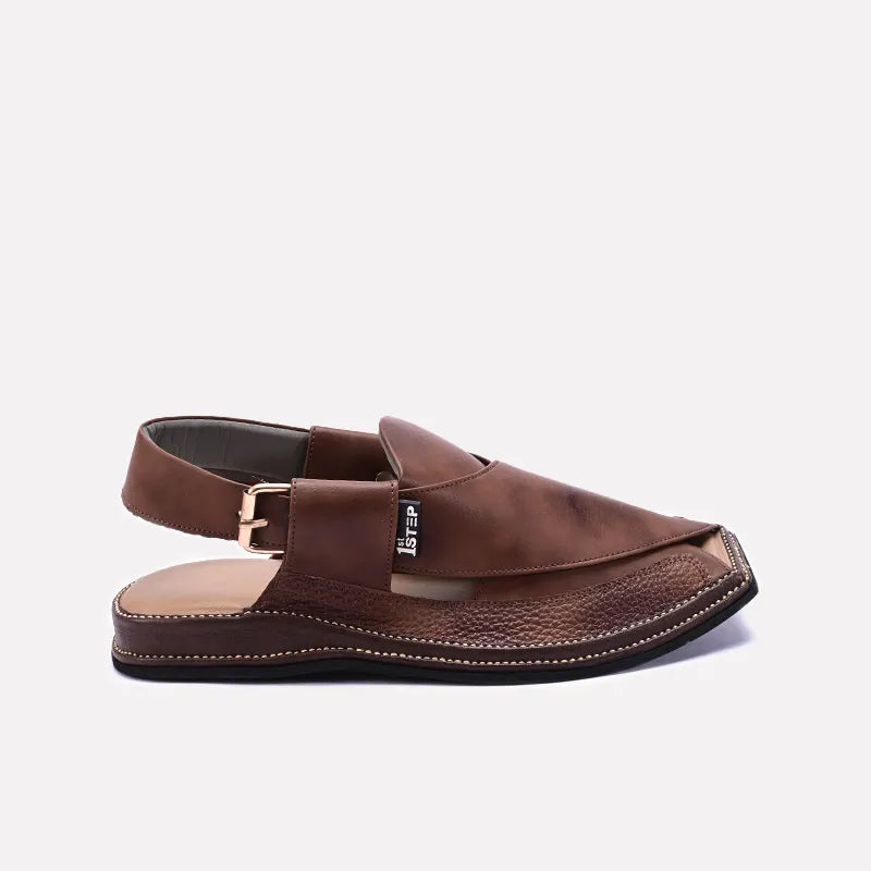 mens Brown Peshawari Chappal