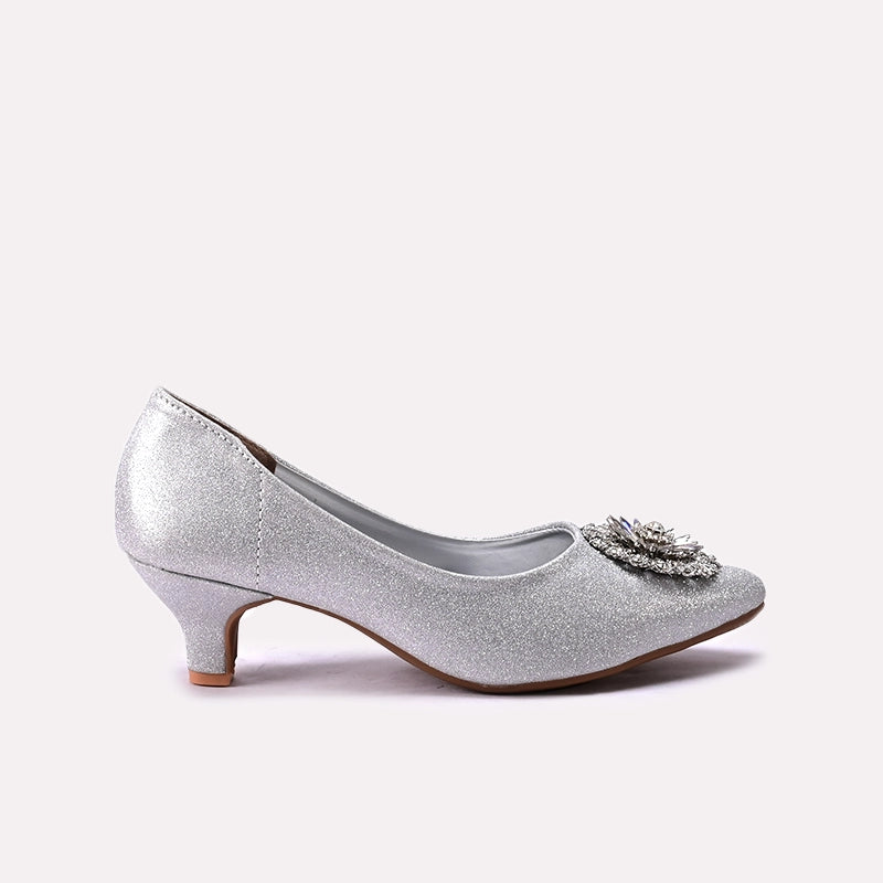 Bridal Court Shoes Silver 0450059