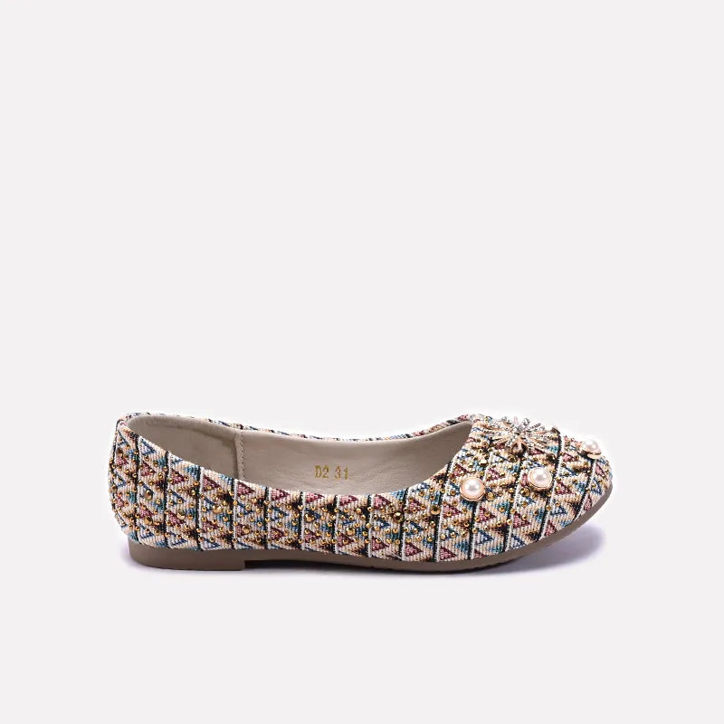 Fawn Fancy Pumps For Girls 0710548