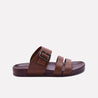 mens Mustard Buckle Strap Leather Slides