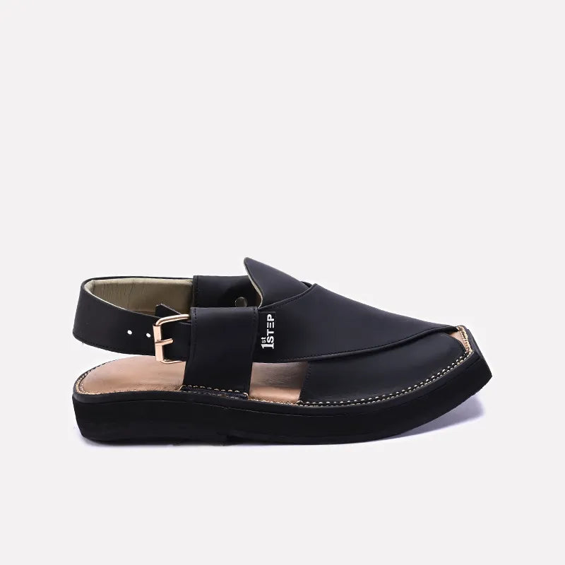 mens Black Peshawari Chappal