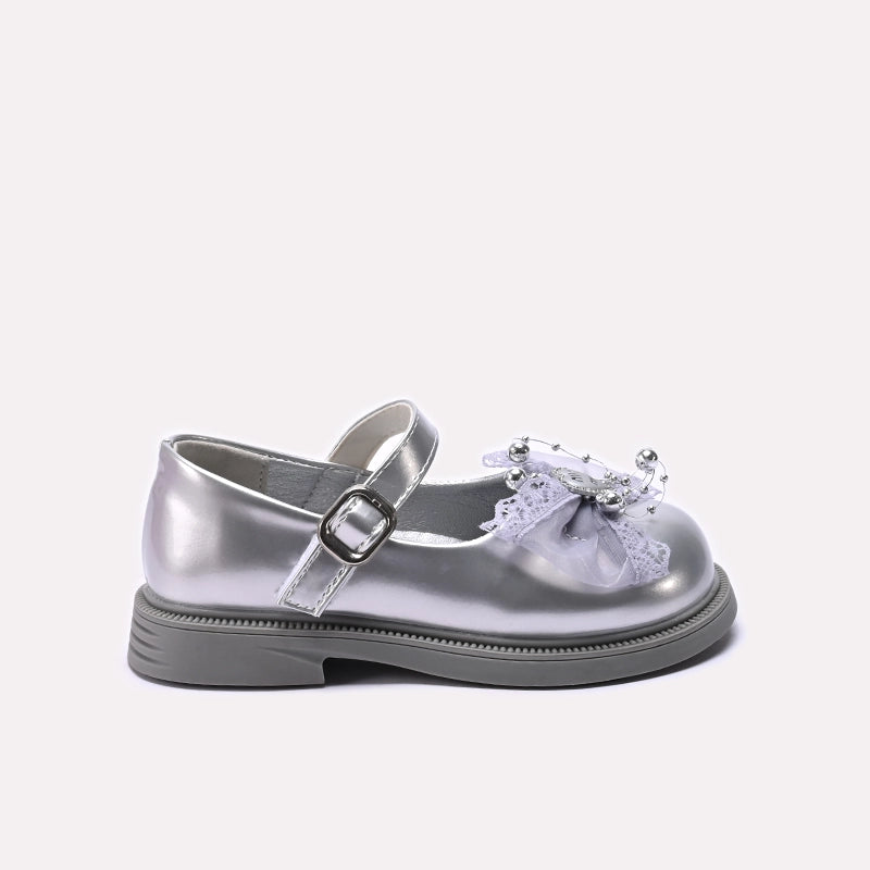 Girl Fancy Pumps Silver 0710707