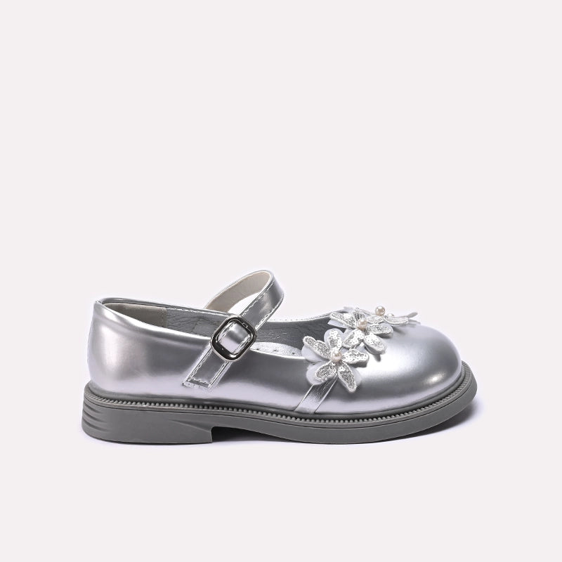 Girl Fancy Pumps Silver 0710712