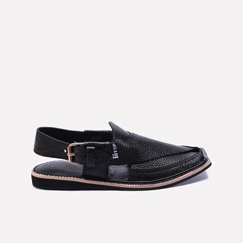 mens Black Peshawari Chappal