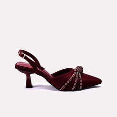 Fancy Court Shoes Maroon 0450122