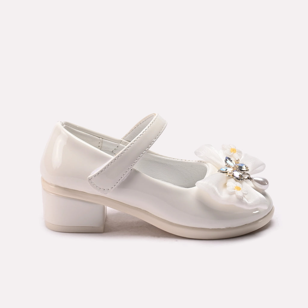 Girl Fancy Pumps White 0710725