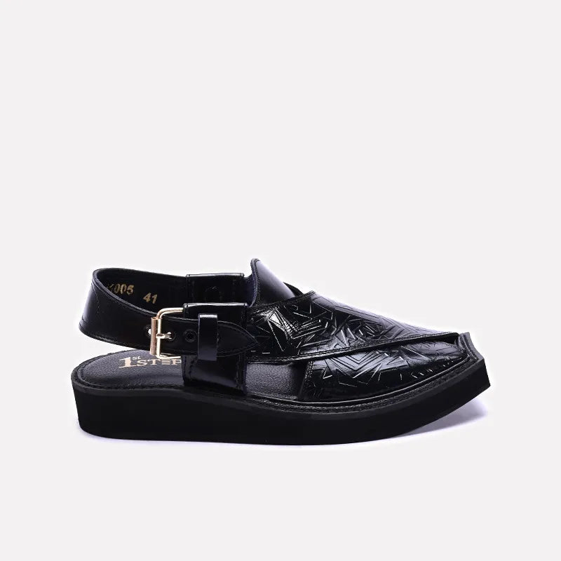 Kaptan Peshawari Sandal  Black 0141005