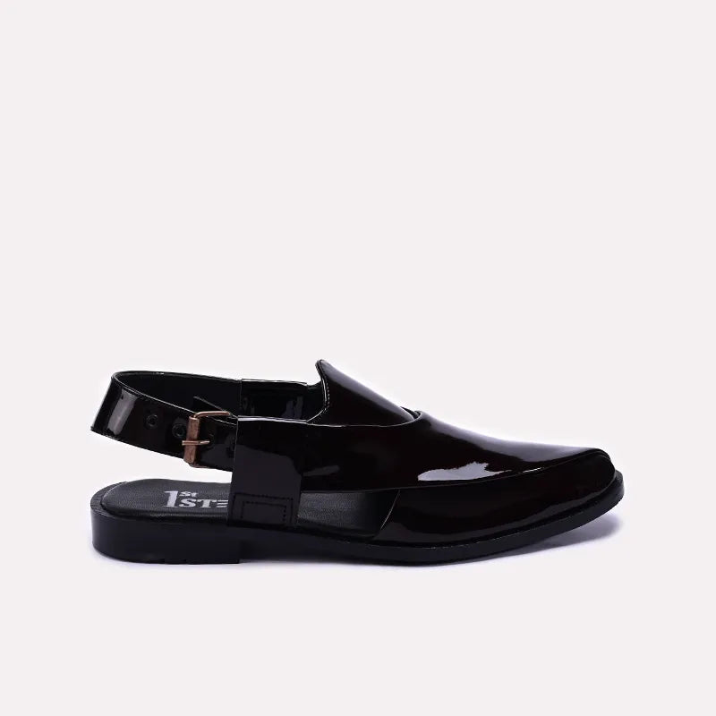 Maroon Glossy Peshawari Chappals 0140823